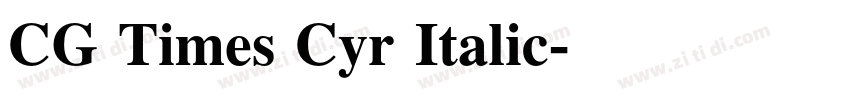 CG Times Cyr Italic字体转换